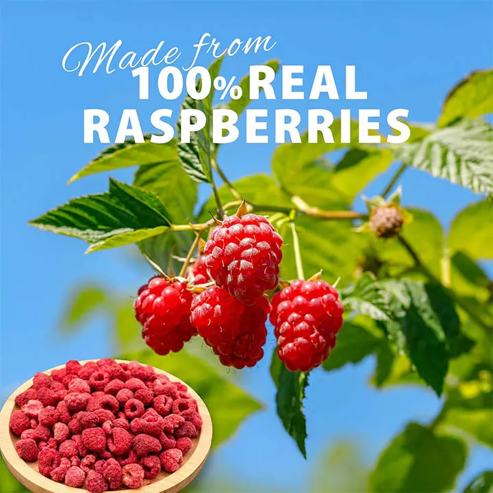 Freeze-Dried Raspberry, Whole - Grade A Raspberries - Ideal for Desserts