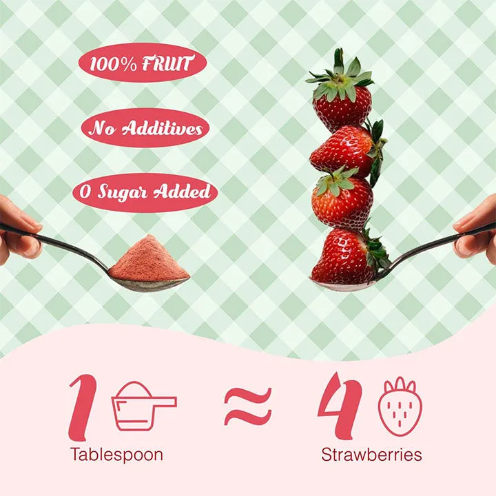 Freeze-Dried Strawberry Powder For Smoothies and Baking - Strawberry Smoothie - No Additives