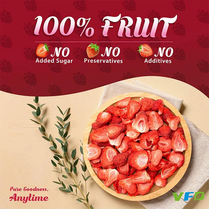 Freeze-Dried Strawberry Slices For Baking and Smoothies - No added sugar