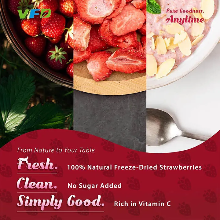 Freeze-Dried Strawberry Slices For Baking and Smoothies - No added sugar