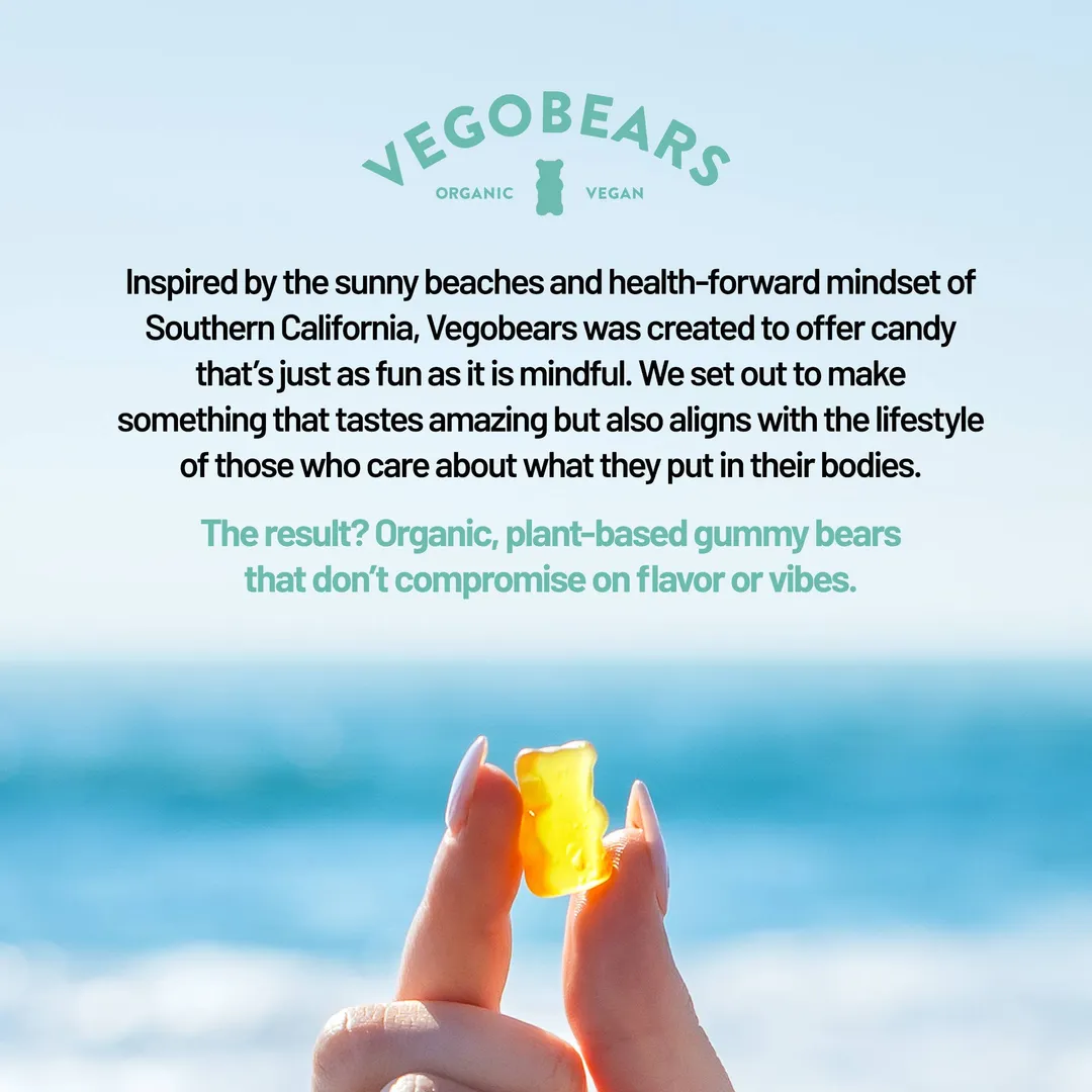 Vegobears, Santa Monica 4oz. (10 Pack) - Organic Gummy Bears