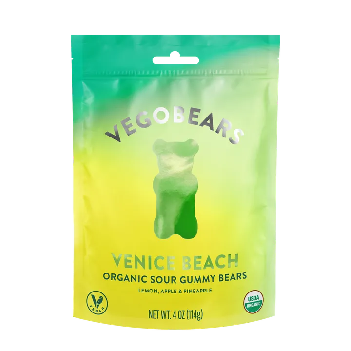 Vegobears Venice Beach Organic Sour Gummy Bears