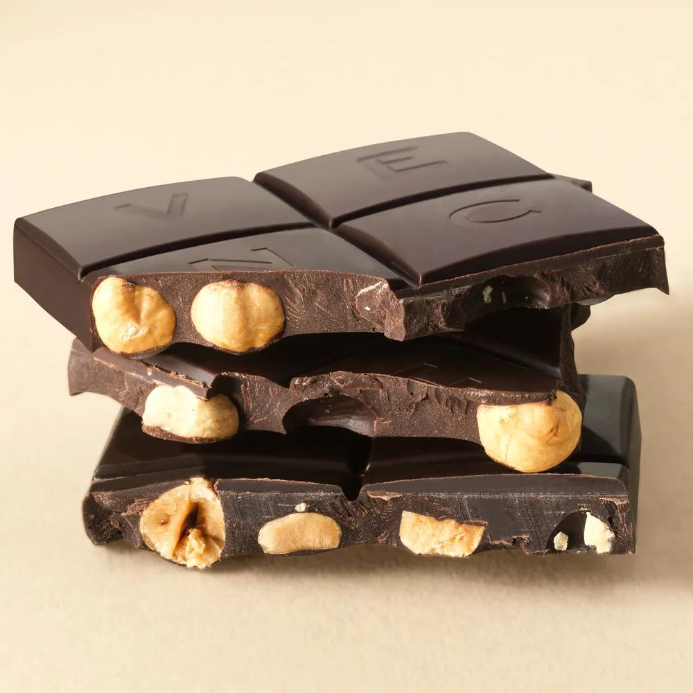 70% Dark Chocolate Hazelnut Bar (12-Pack)