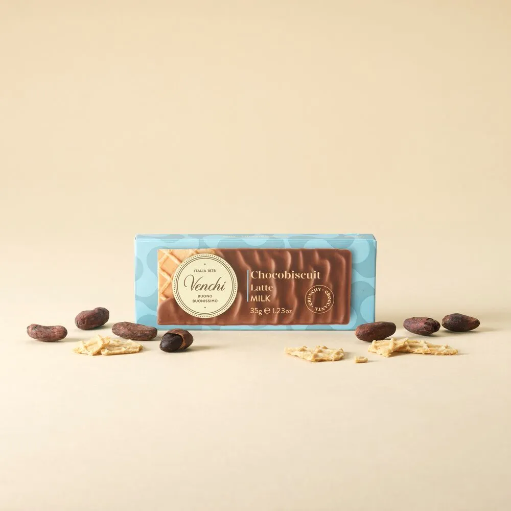 ChocoBiscuit Milk Chocolate Wafer Snack Bar - Venchi Gourmet