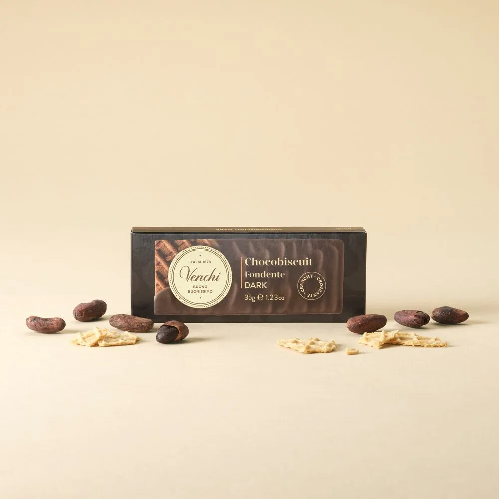 ChocoBiscuit Dark Chocolate Wafer Snack Bar - Venchi Gourmet