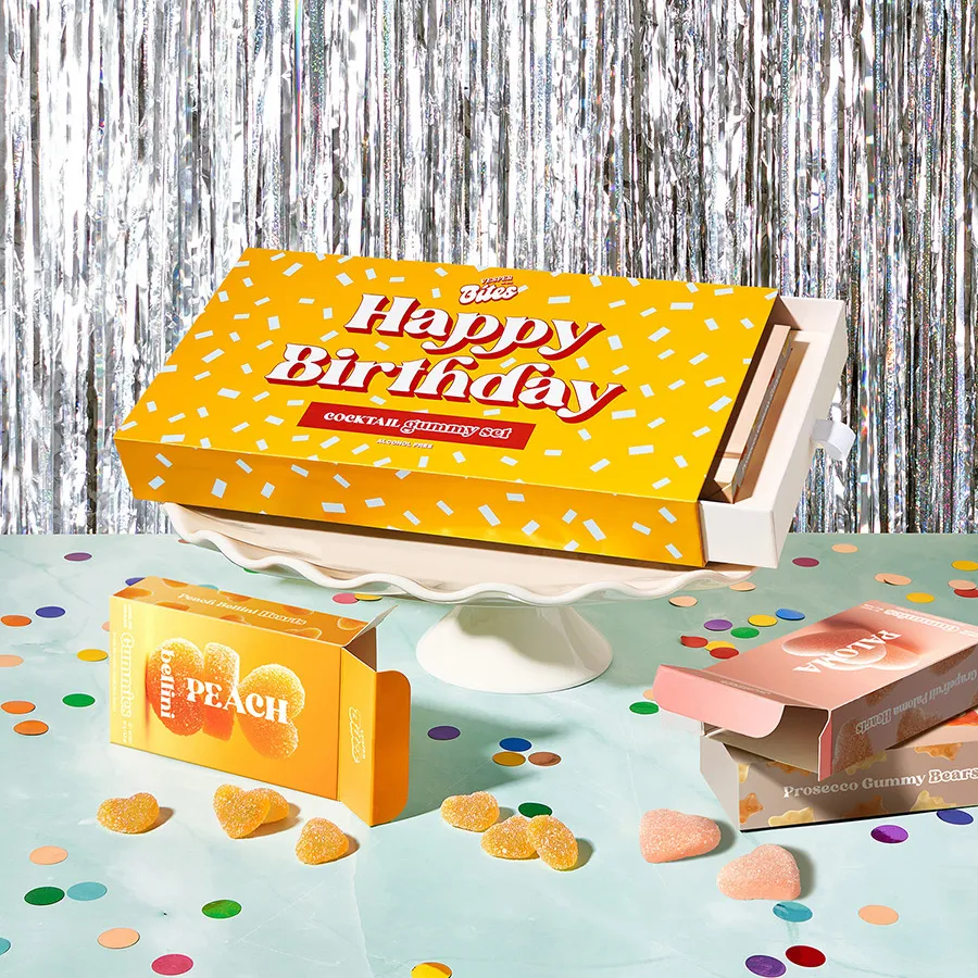 Happy Birthday Cocktail Flavor Gummy Gift Box