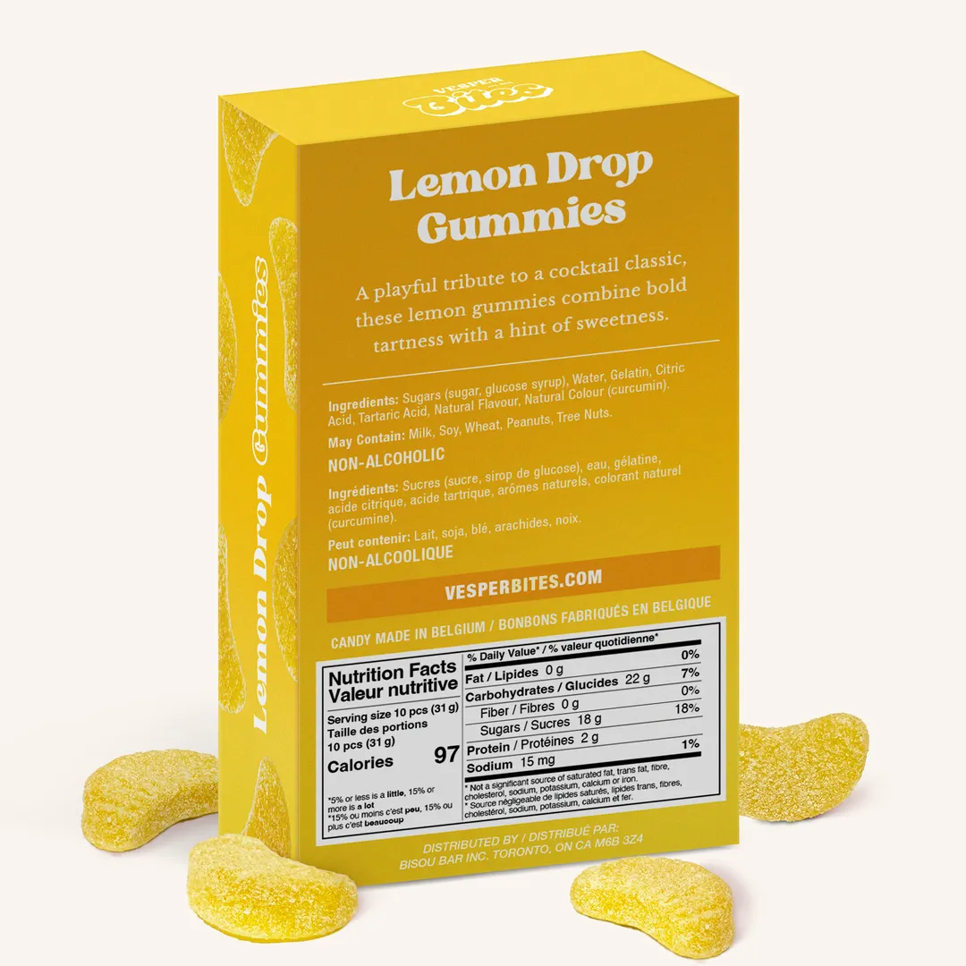 Lemon Drop Gummies, Chewy Candies