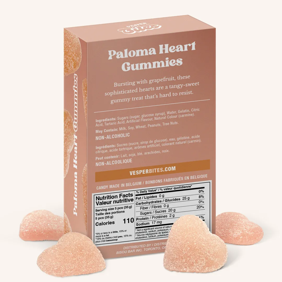 Paloma Heart Gummies, Chewy Candies