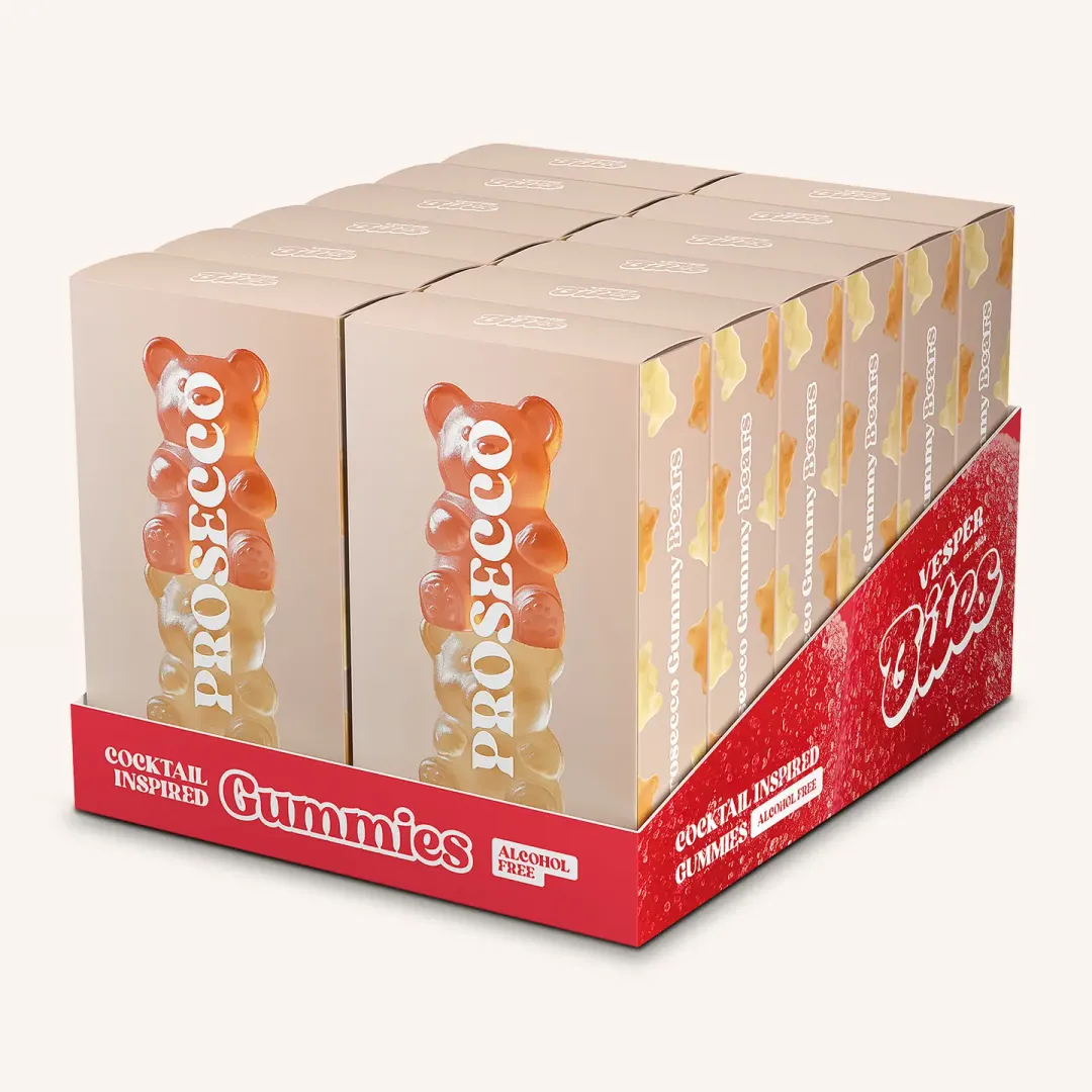 Prosecco Bear Gummies, Chewy Candies