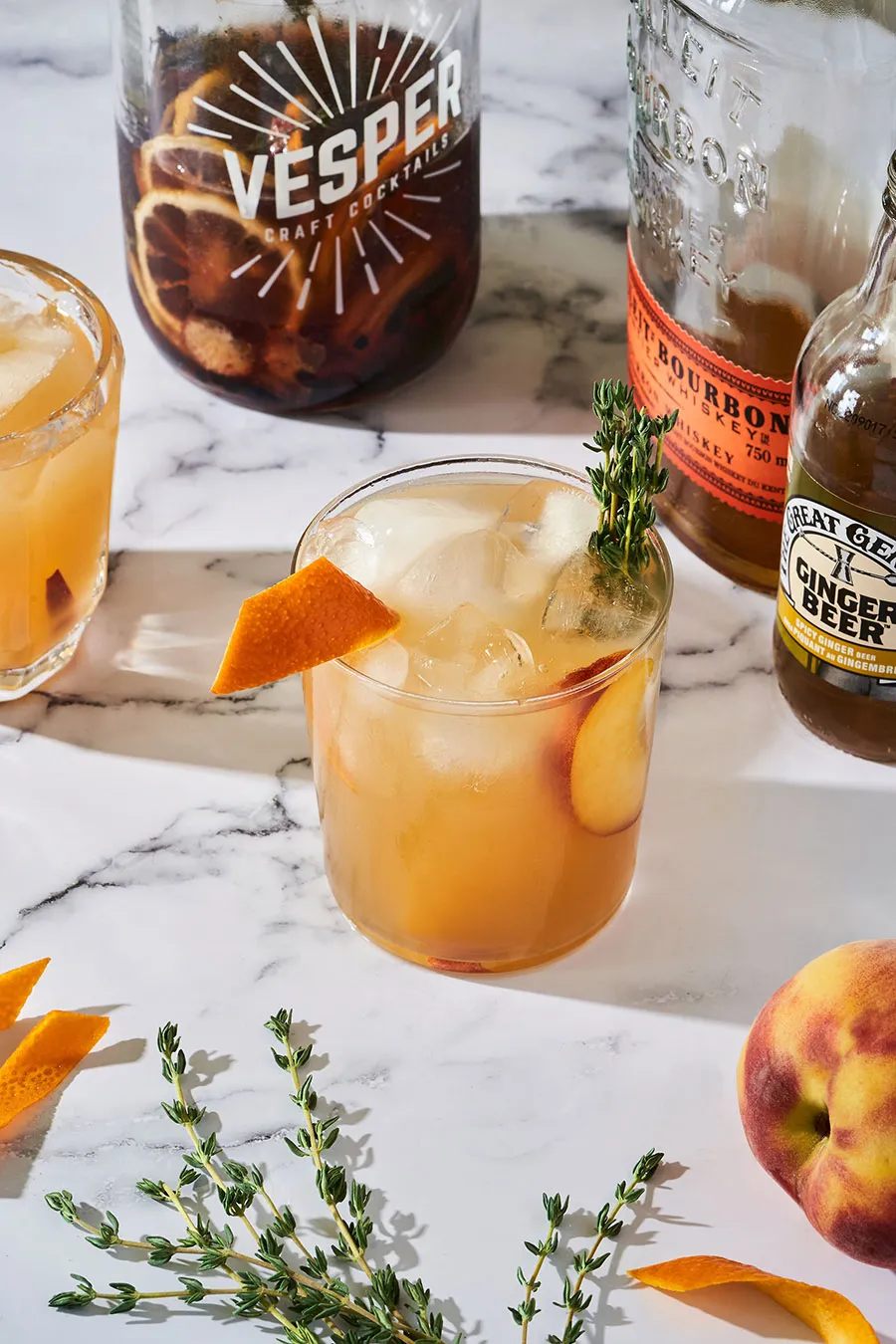 32 oz Cocktail / Mocktail Mixer - Bourbon Peach Smash