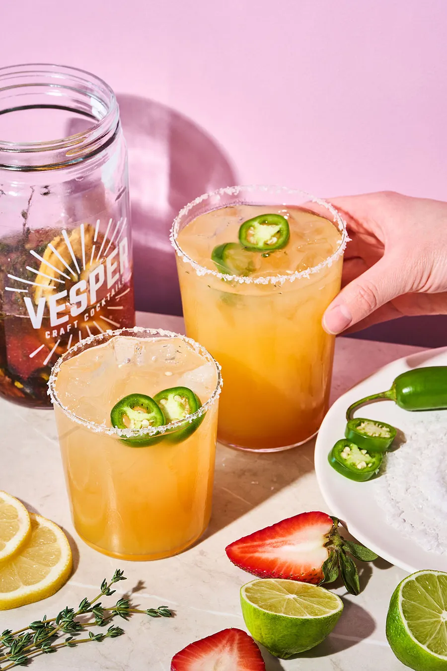 32 oz Cocktail / Mocktail Mixer - Jalapeño Margarita
