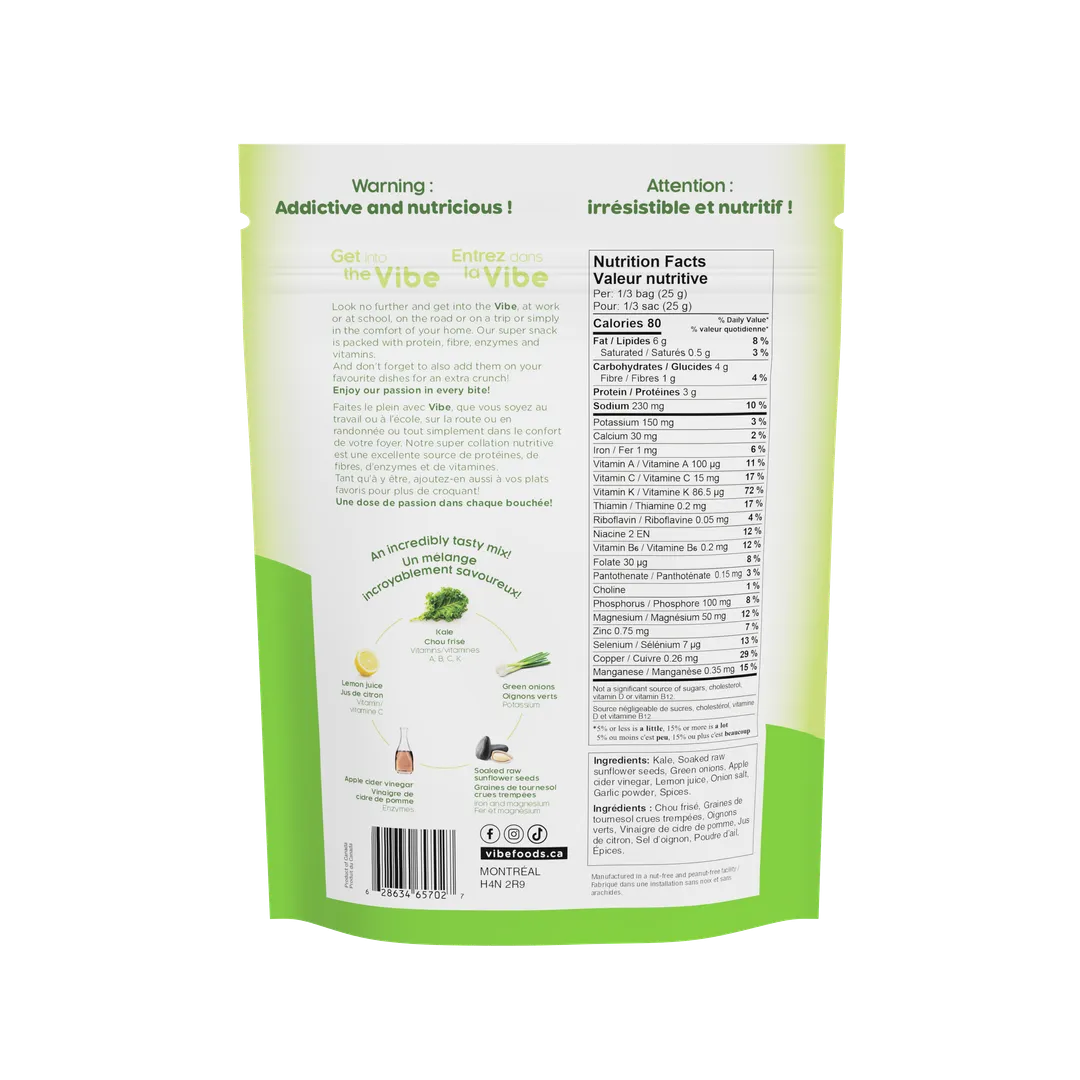 Vegan Sour Cream & Green Onions Kale Chips