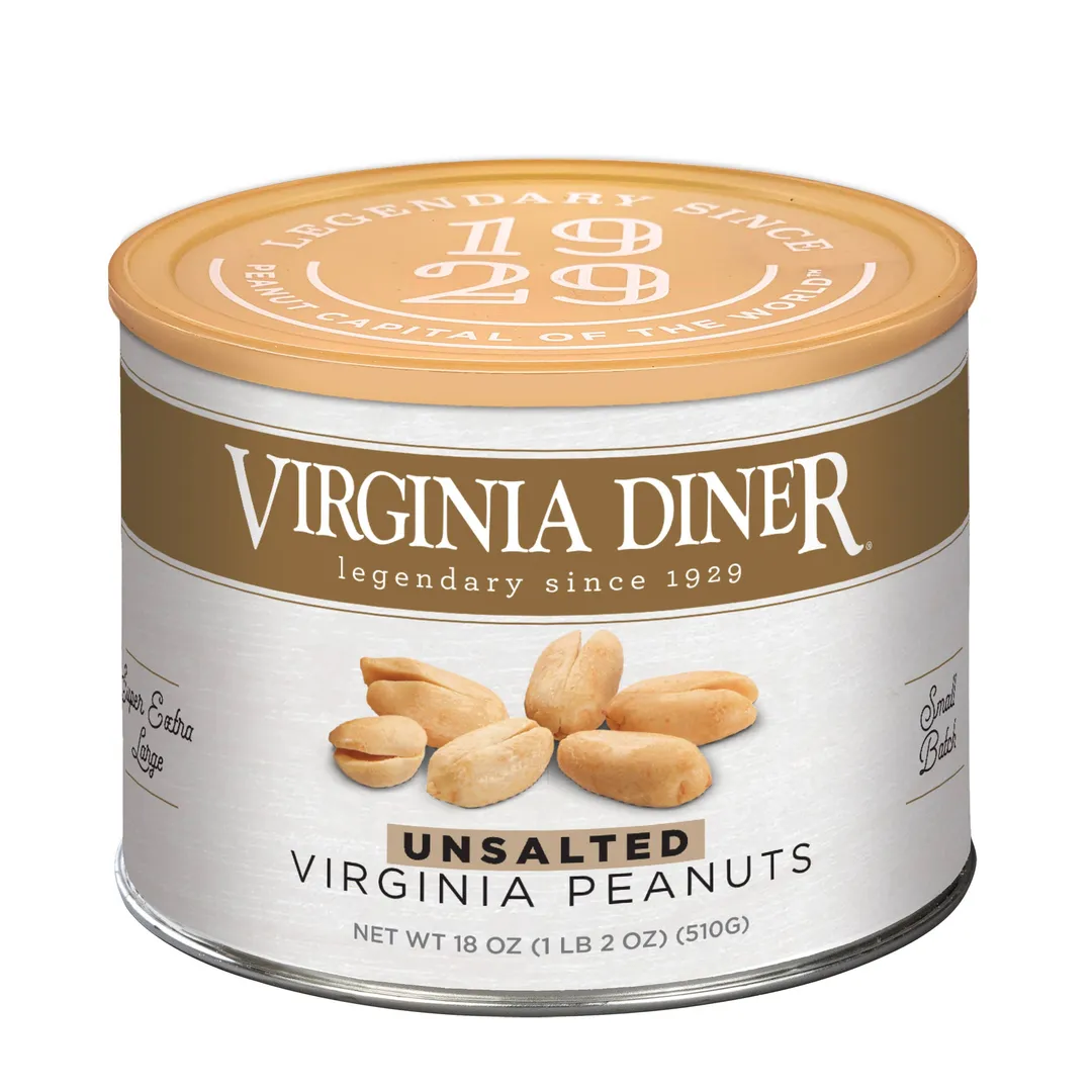18 oz Unsalted Virginia Peanuts