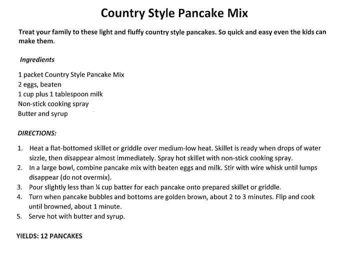 Country-Style Pancake Mix  10 oz.