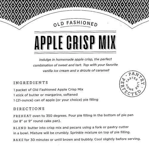 Old-Fashioned Apple Crisp Mix 9.09 oz.