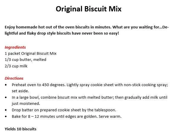 Original Biscuit Mix 8.35 oz.