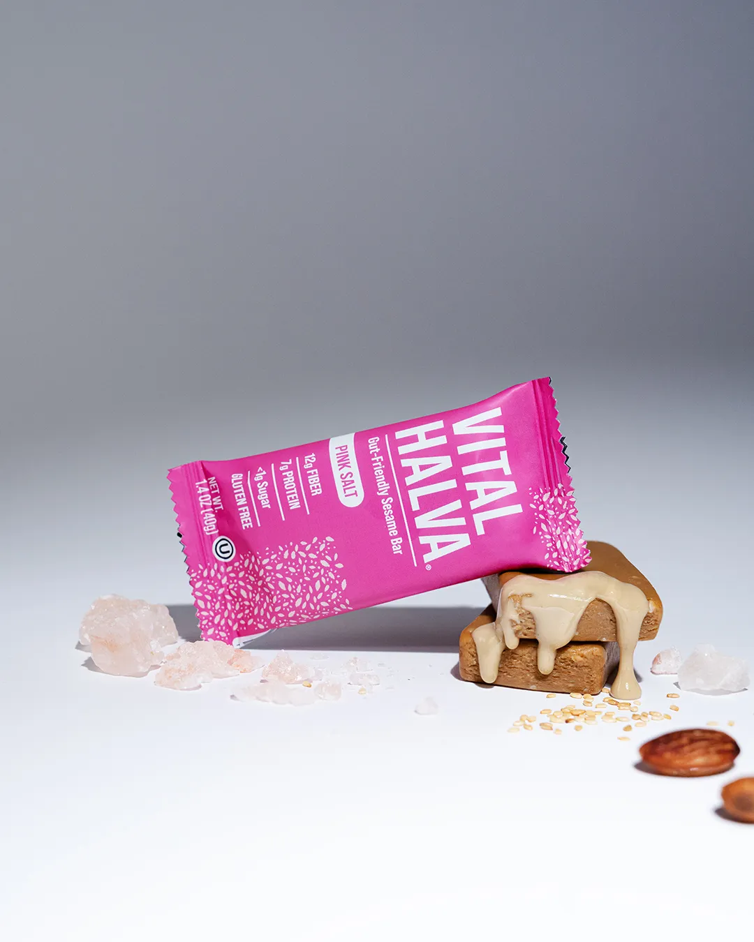 Gut-friendly Sesame Bar, Pink Salt, 40g, 10ct