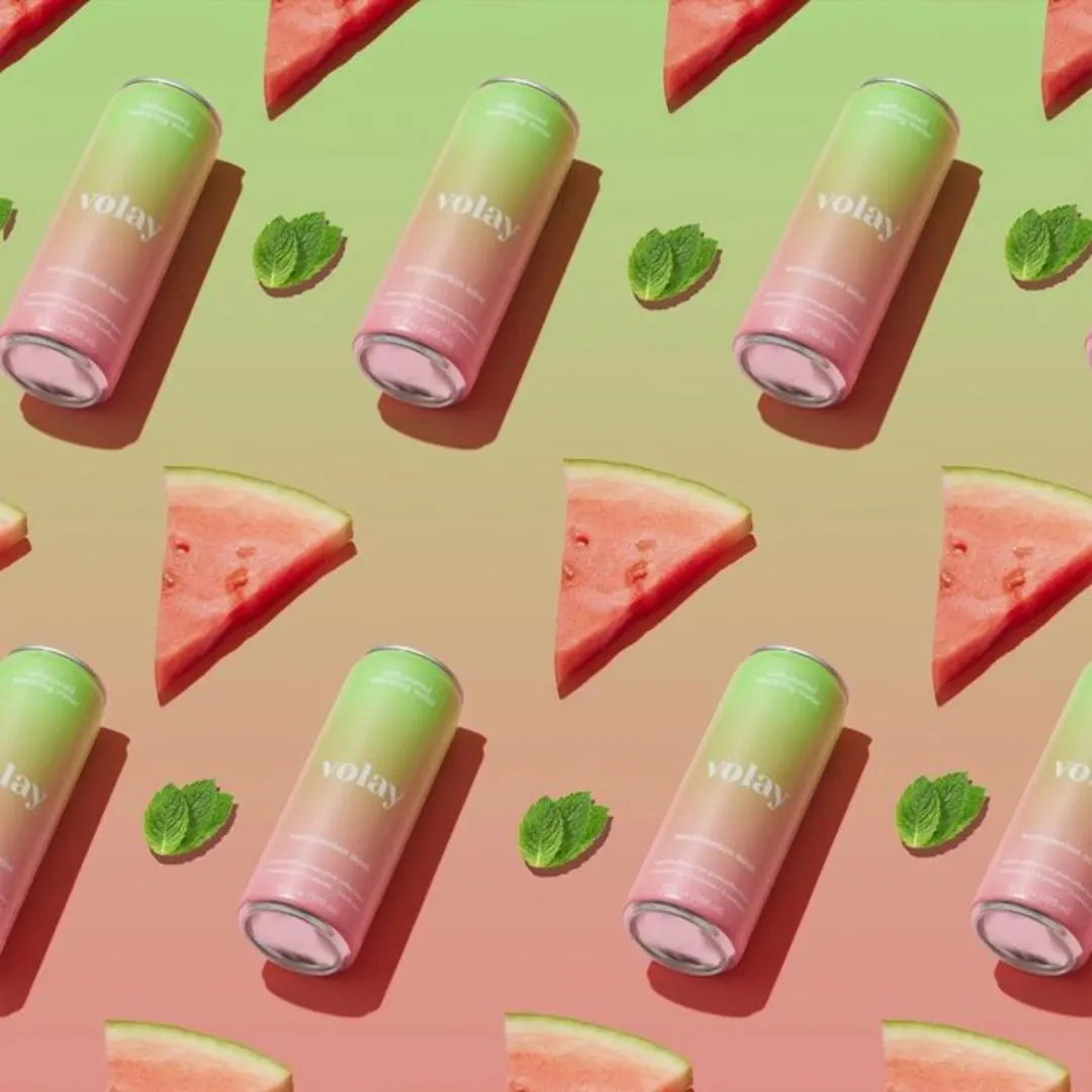 Volay Caffeinated Sparkling Water | Watermelon Mint | 12 Pack