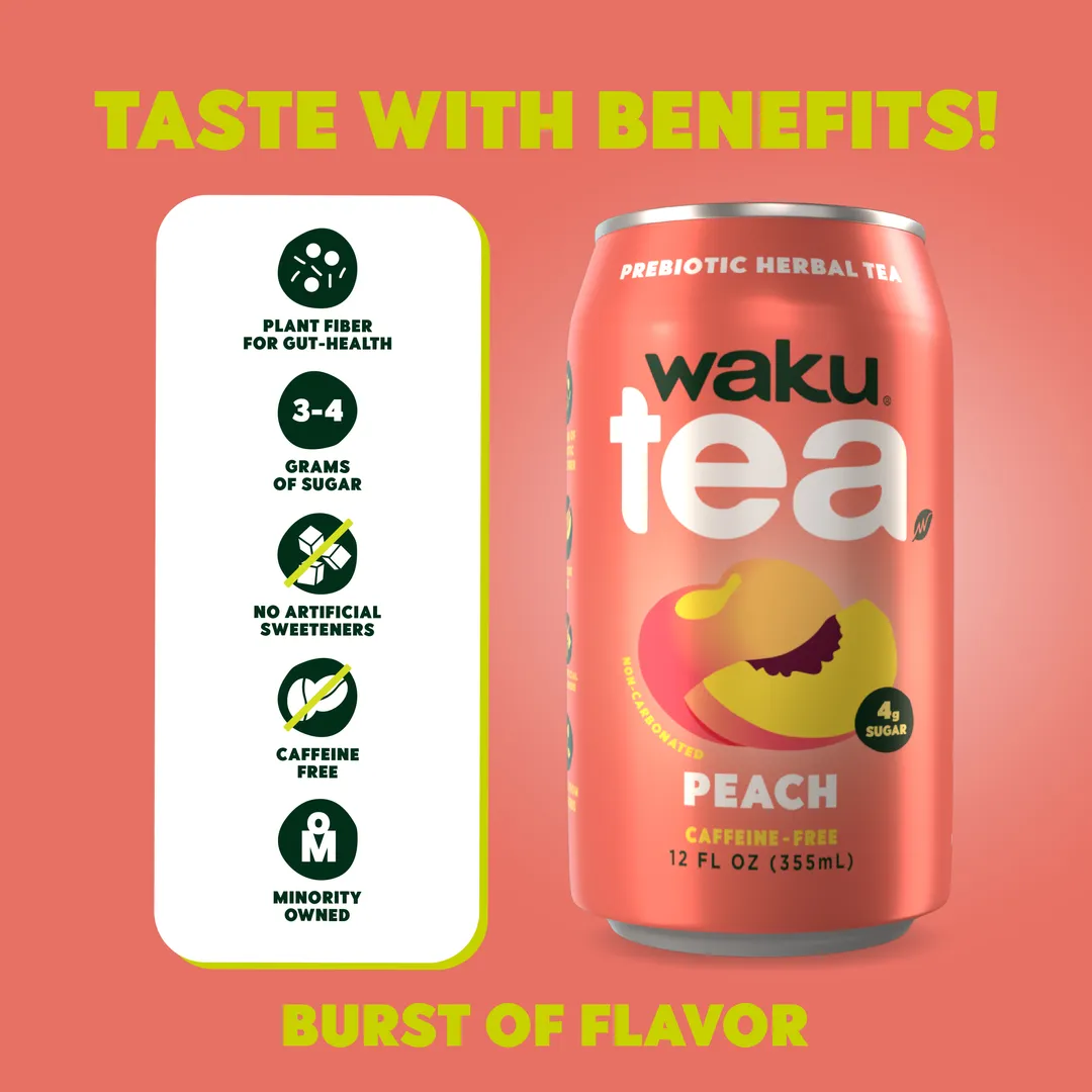 Waku Prebiotic Herbal Tea Peach