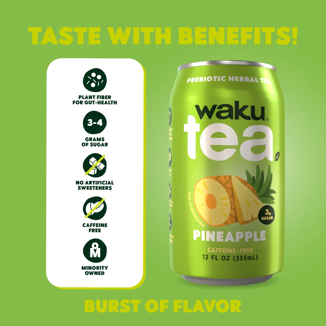 Waku Prebiotic Iced Tea - Pineapple