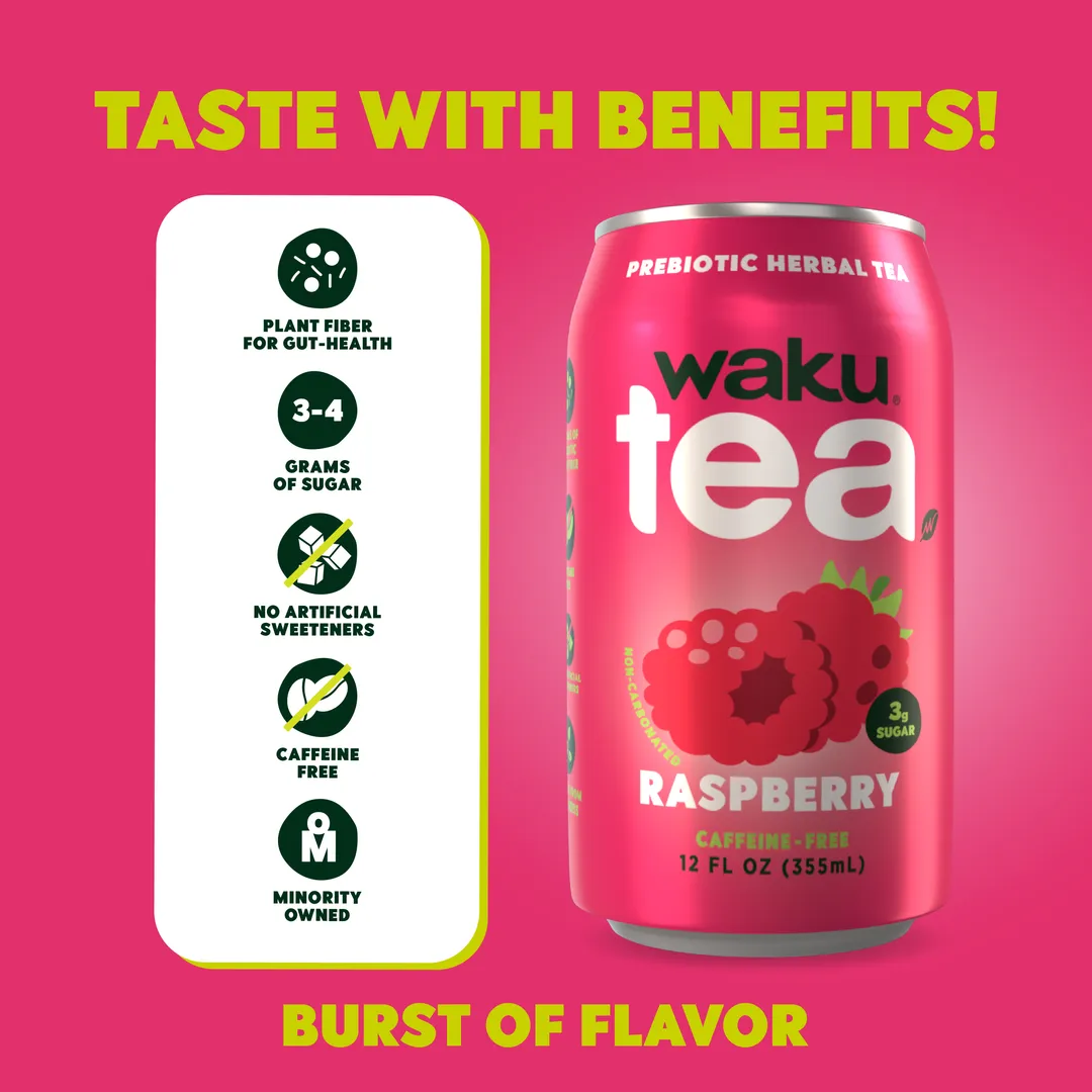 Waku Prebiotic Iced Tea -  Raspberry
