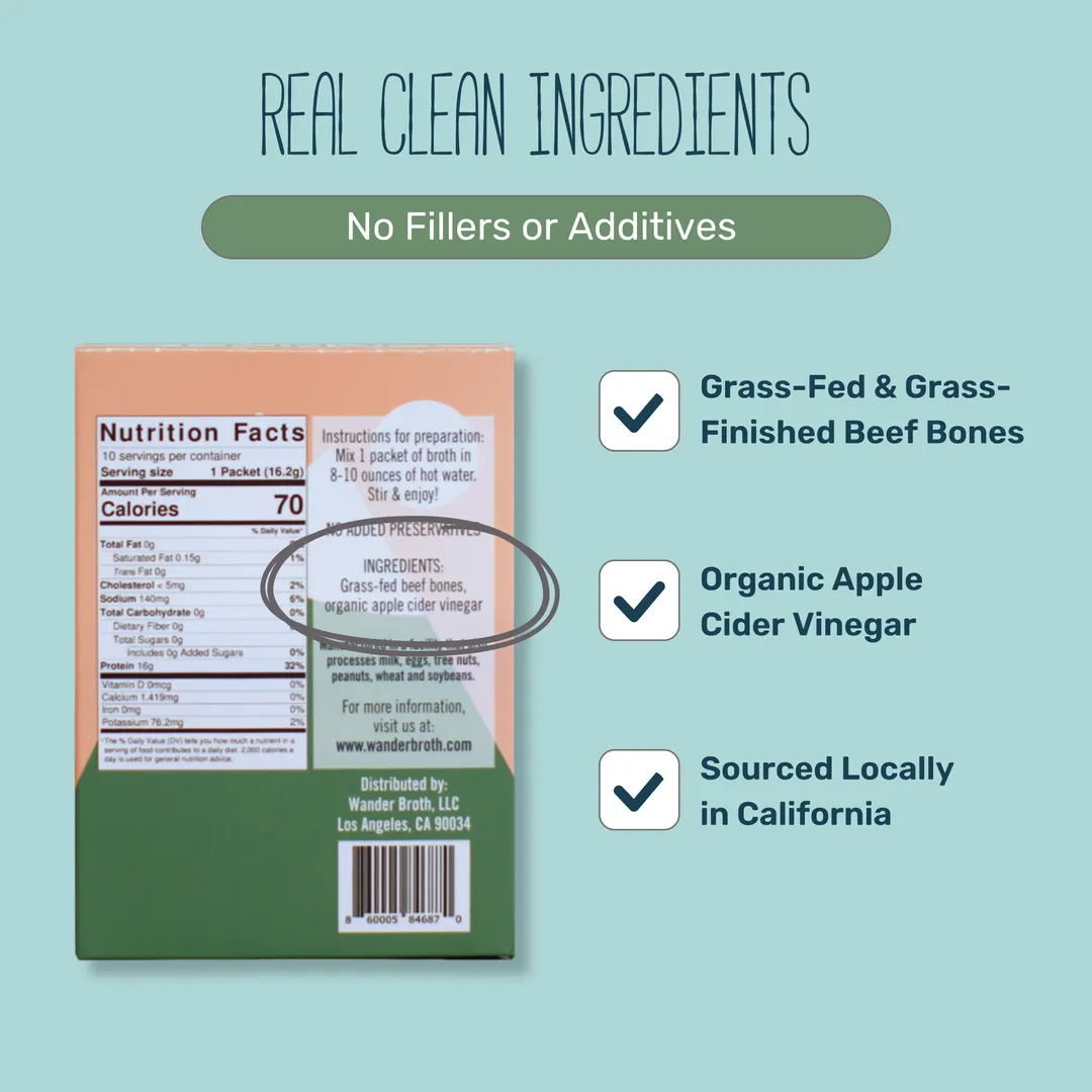 No Salt Added Grass-Fed Beef Bone Broth