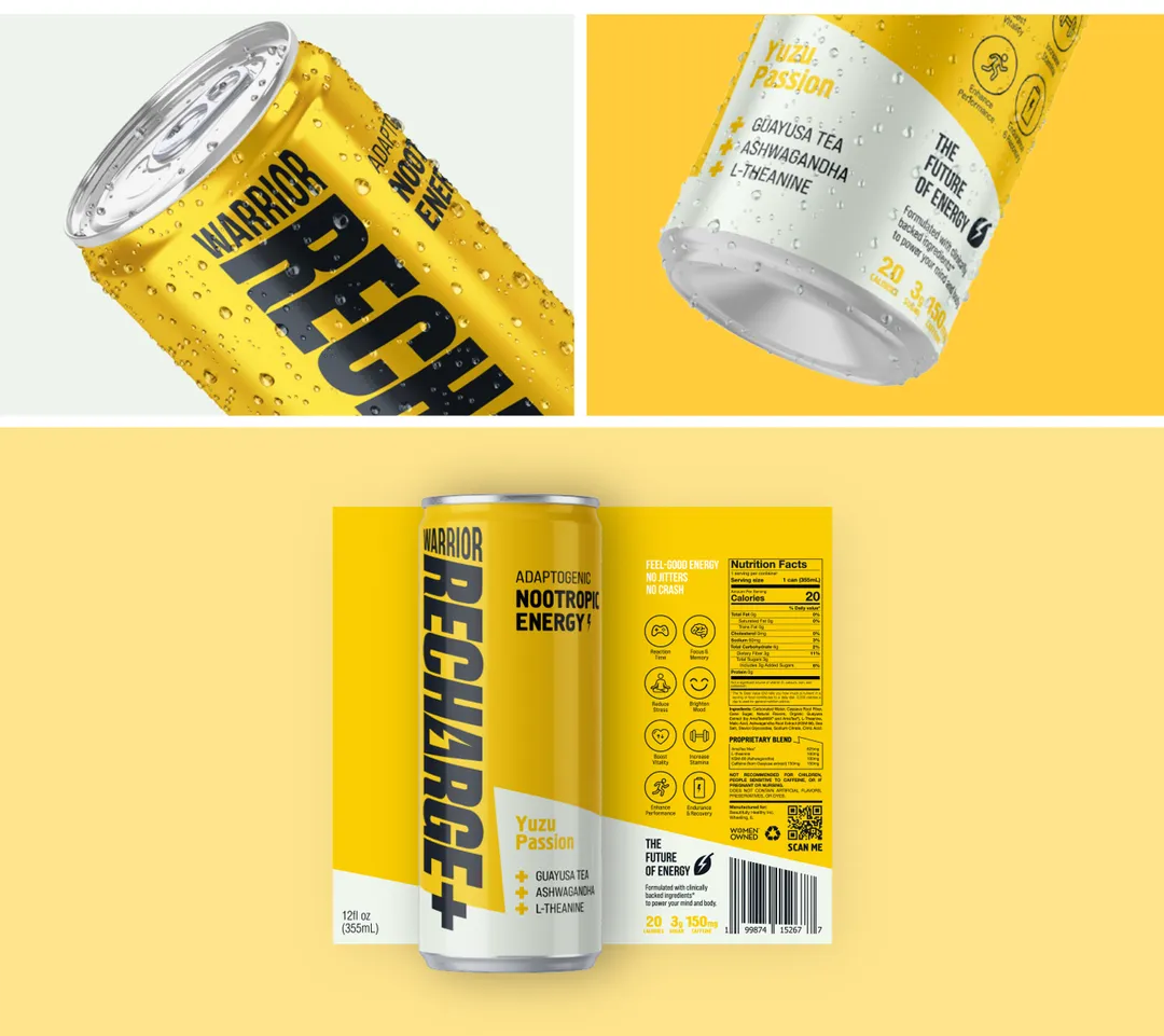 Warrior kombucha - Tea-Based Energy - Yuzu Passion