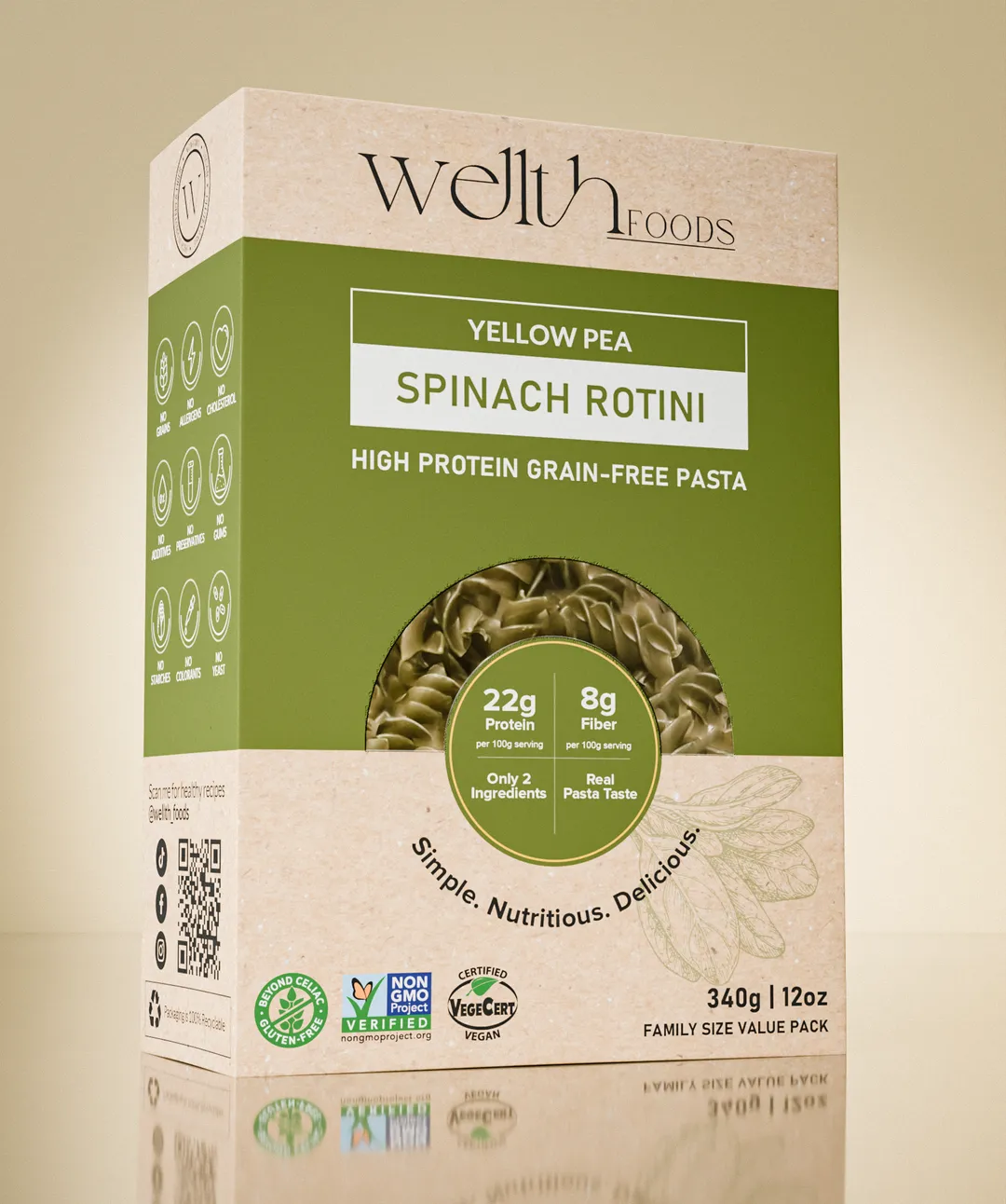 Yellow Pea - Spinach Rotini
