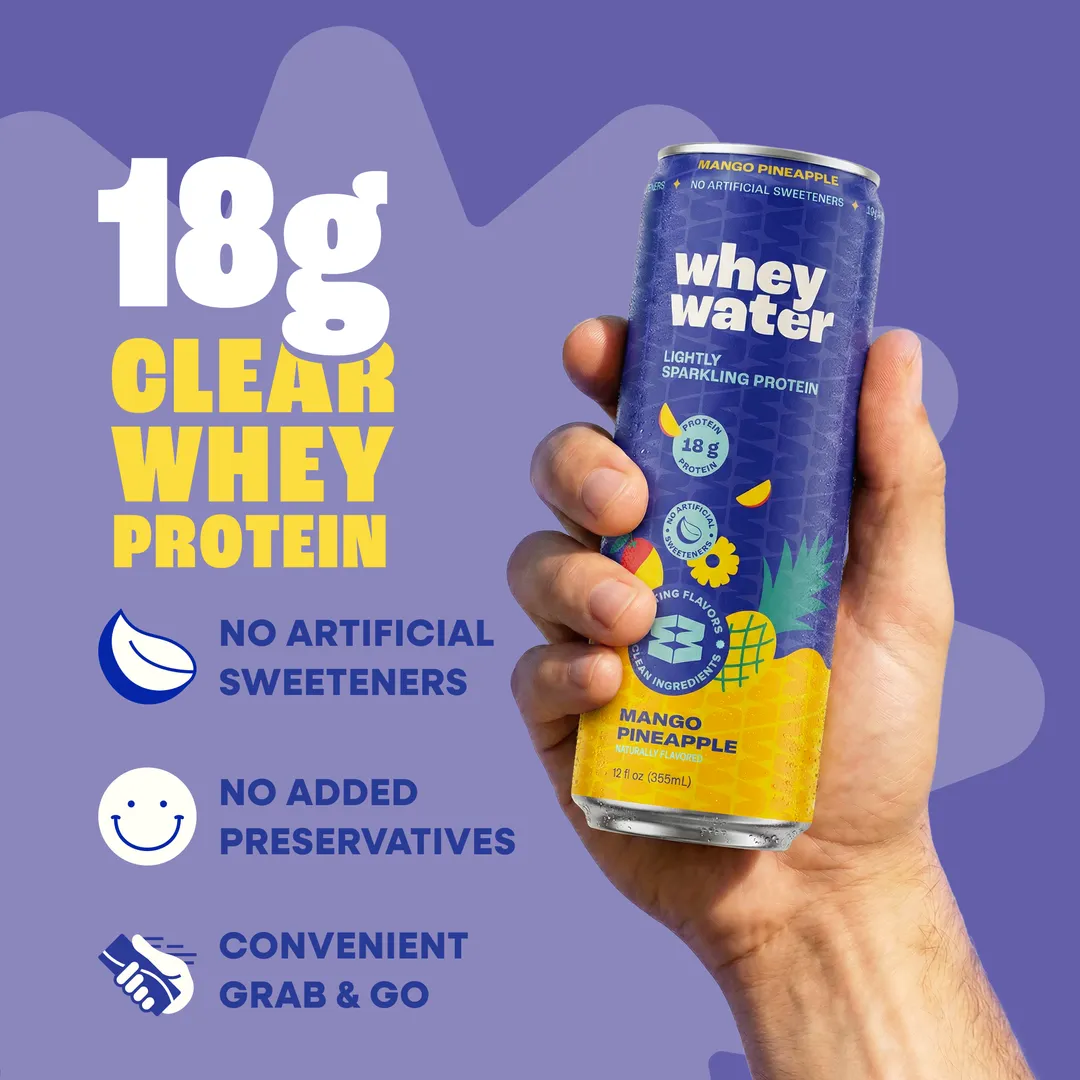 Whey Water - Lightly Sparkling Protein Soda - Strawberry - 12pk/12oz