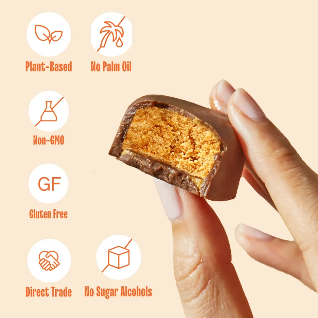 Oat Milk Chocolate Peanut Butter Cups - Grab & Go Box