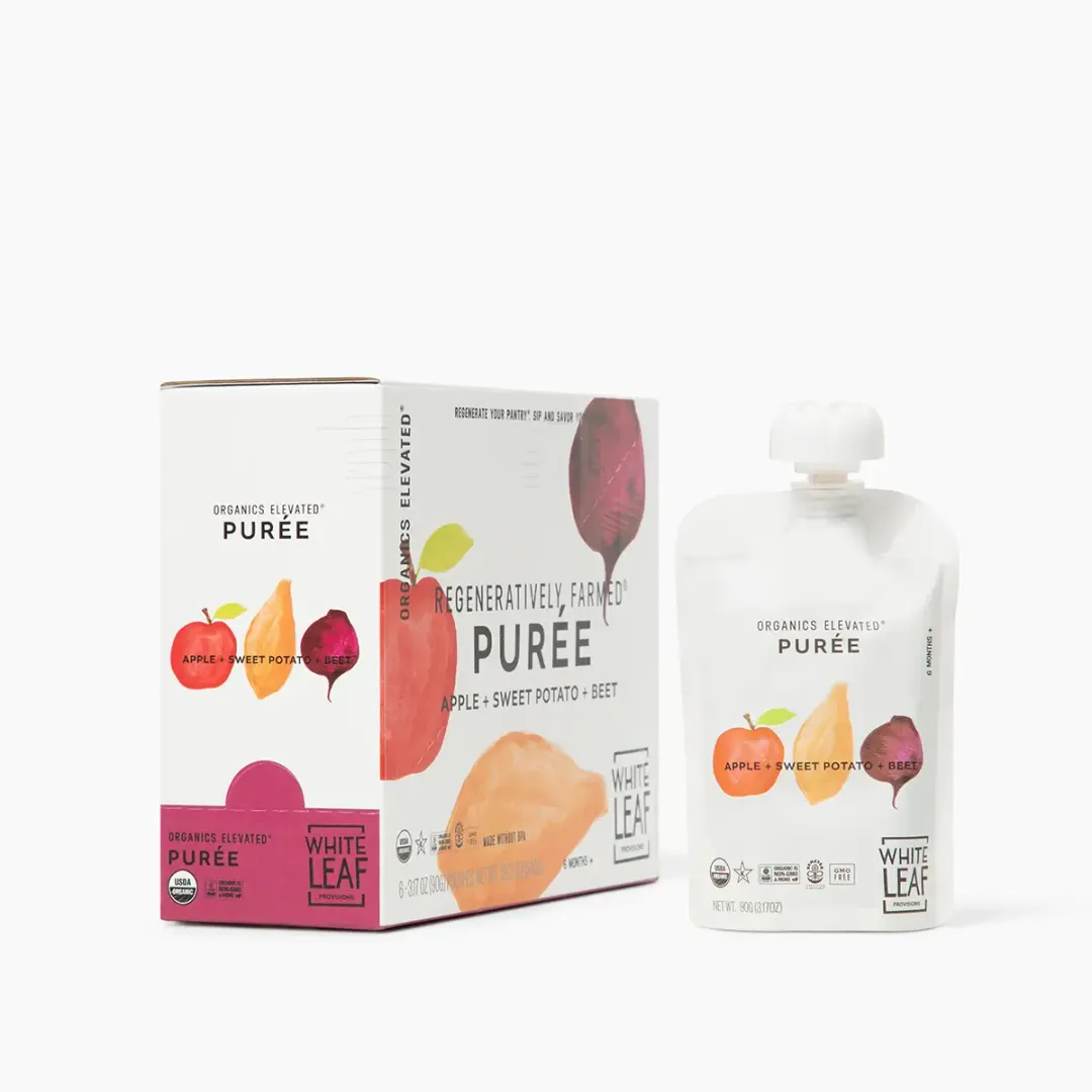 Organic Regenerative Apple + Sweet Potato + Beet Puree