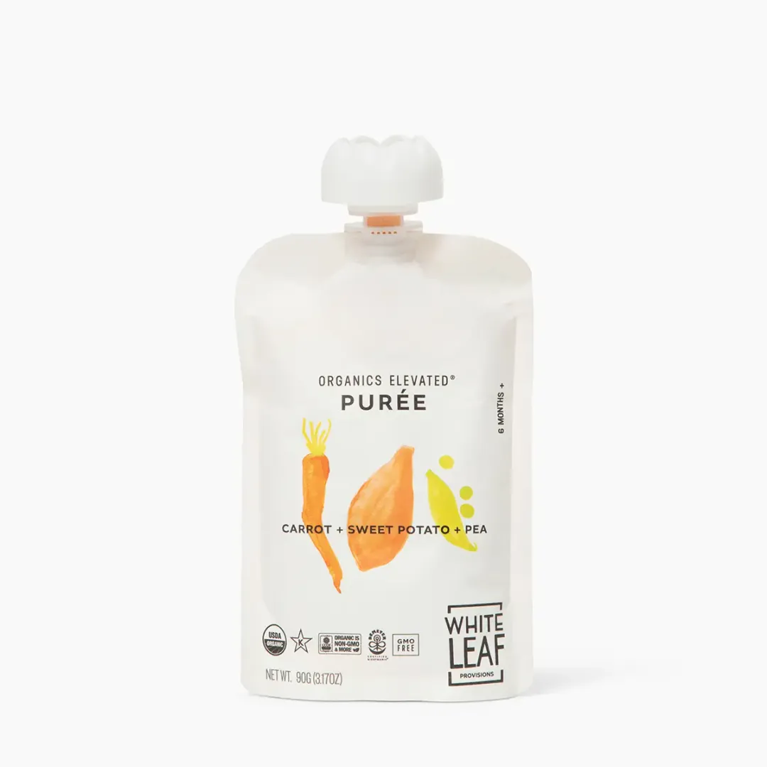 Organic Regenerative Carrot + Sweet Potato + Pea Puree