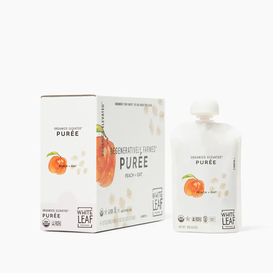Organic Regenerative Peach + Oat Puree