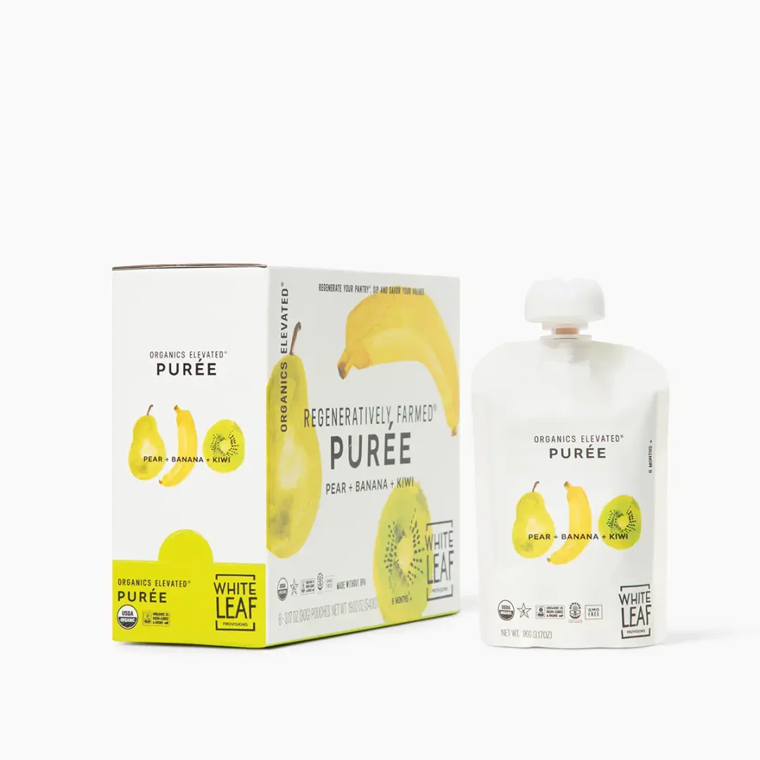Organic Regenerative Pear + Banana + Kiwi Puree