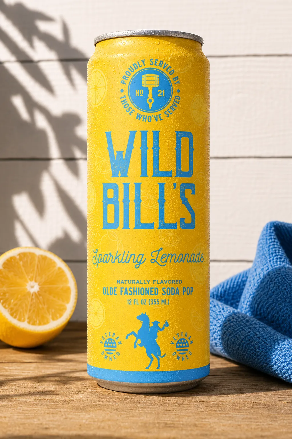 Sparkling Lemonade - Premium Cane Sugar Soda, 12-Pack, Cans