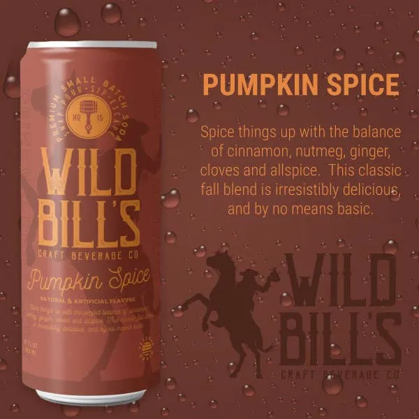 Pumpkin Spice - Premium Cane Sugar Soda, 12-Pack, Cans
