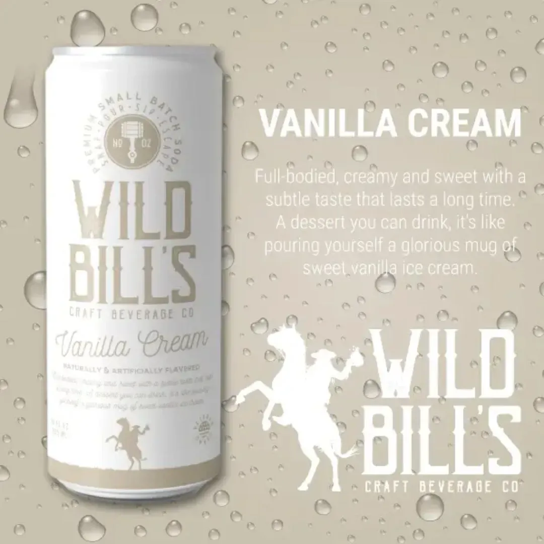 Vanilla Cream - Premium Cane Sugar Soda, 12-Pack, Cans