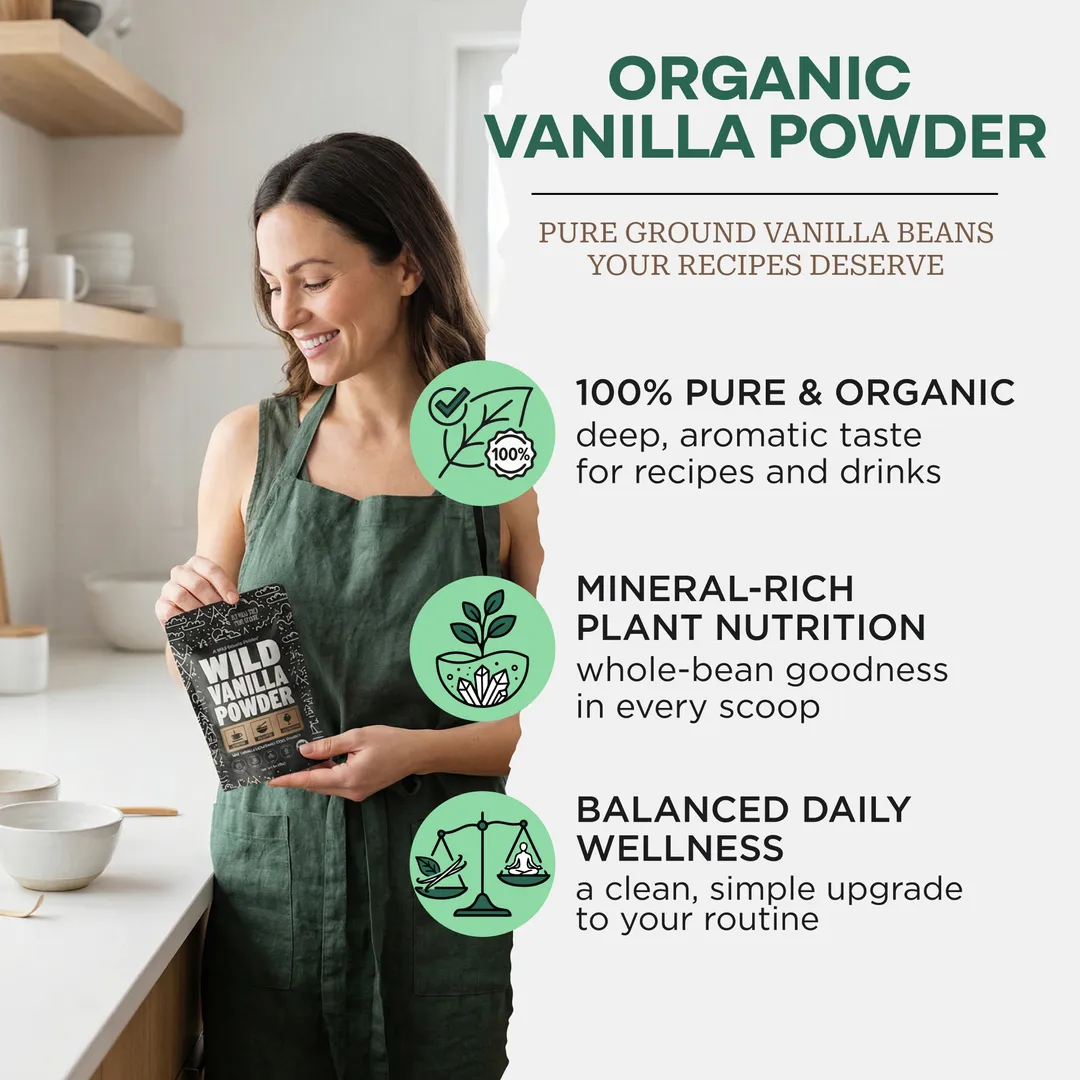 Vanilla Powder, Organic Ground Whole Vanilla Beans
