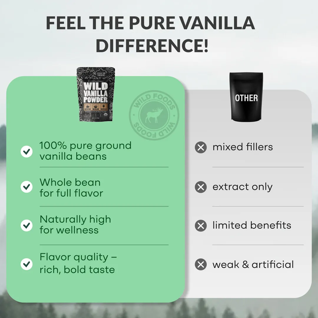 Vanilla Powder, Organic Ground Whole Vanilla Beans