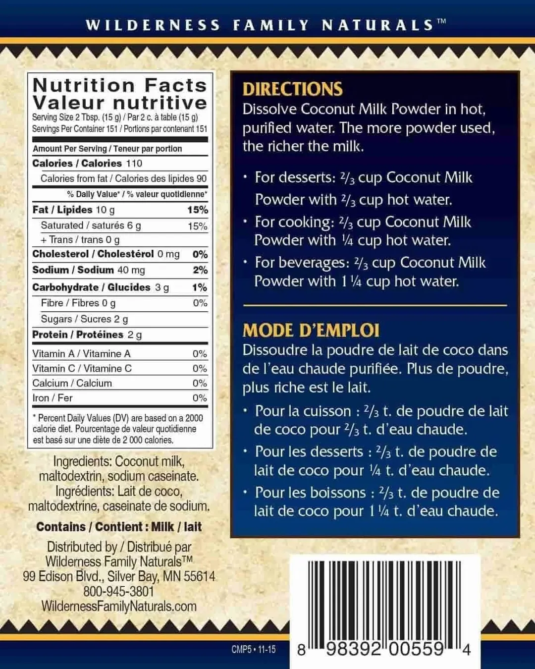 Coconut Milk Powder (5 lbs)