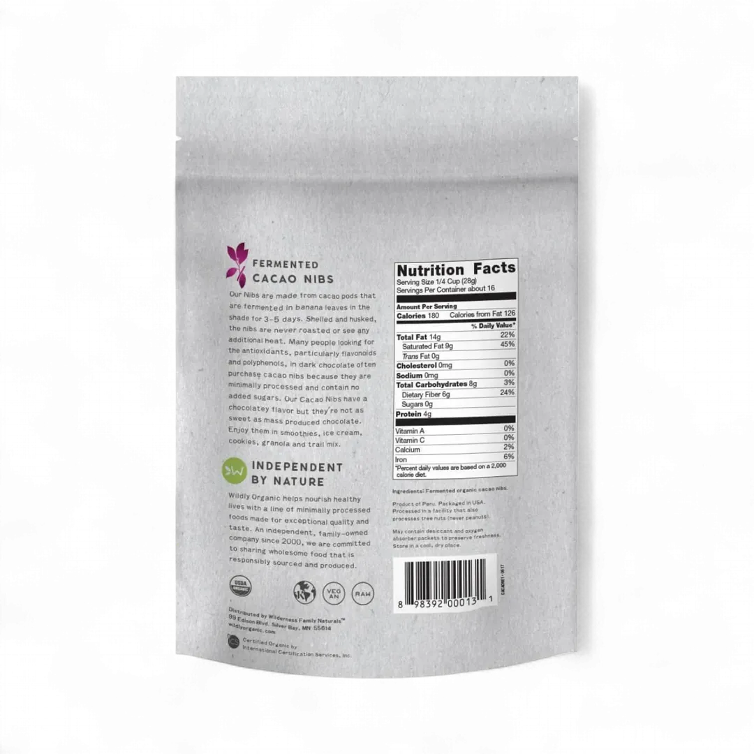 Fermented Organic Cacao Nibs (8 oz, Case of 6)