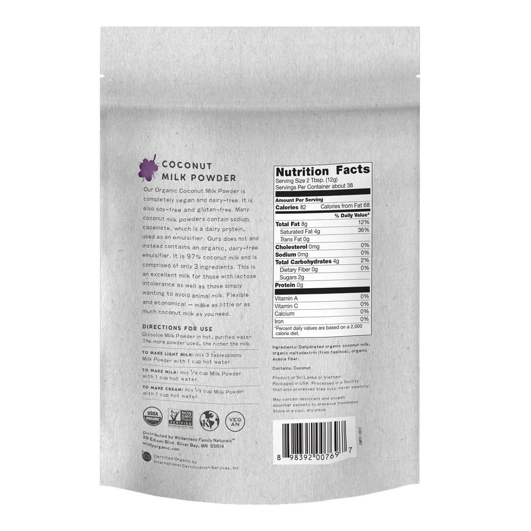 Organic Non-Dairy Coconut Milk Powder (5 lbs)
