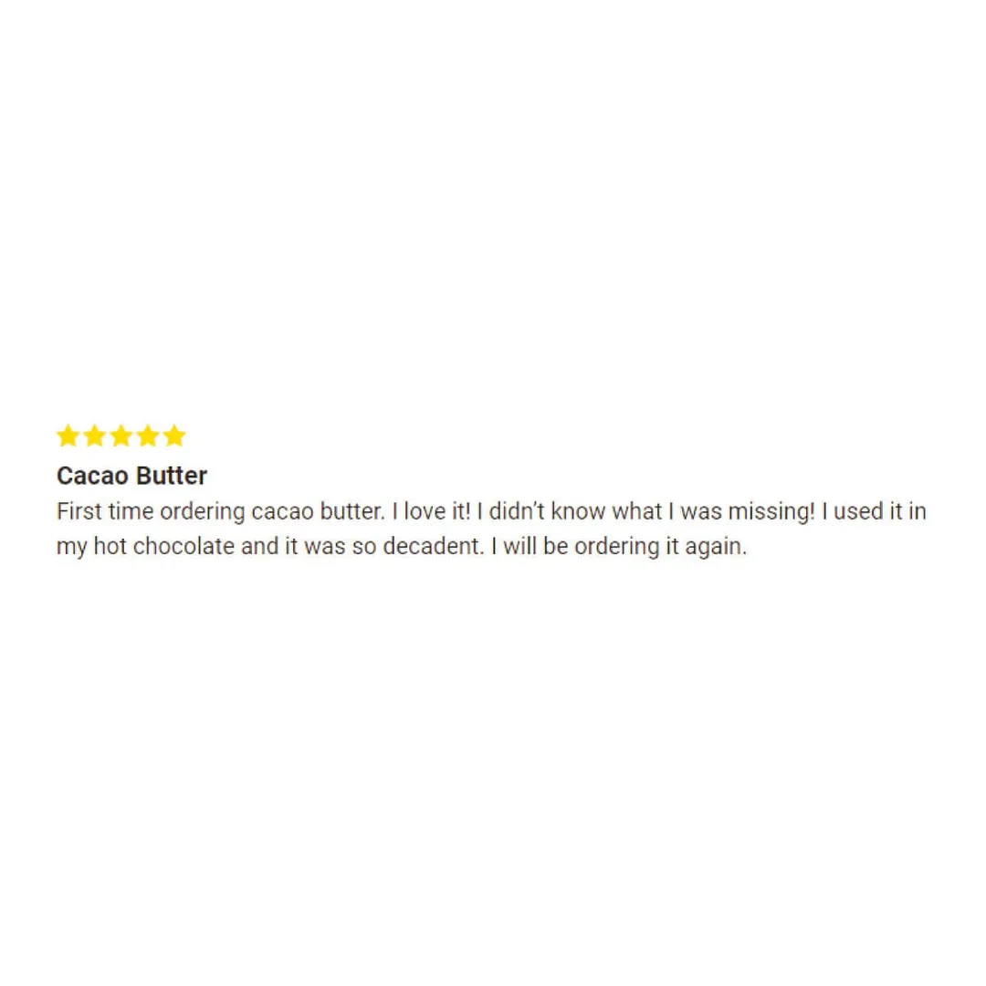Organic Raw Cacao Butter (16 oz)