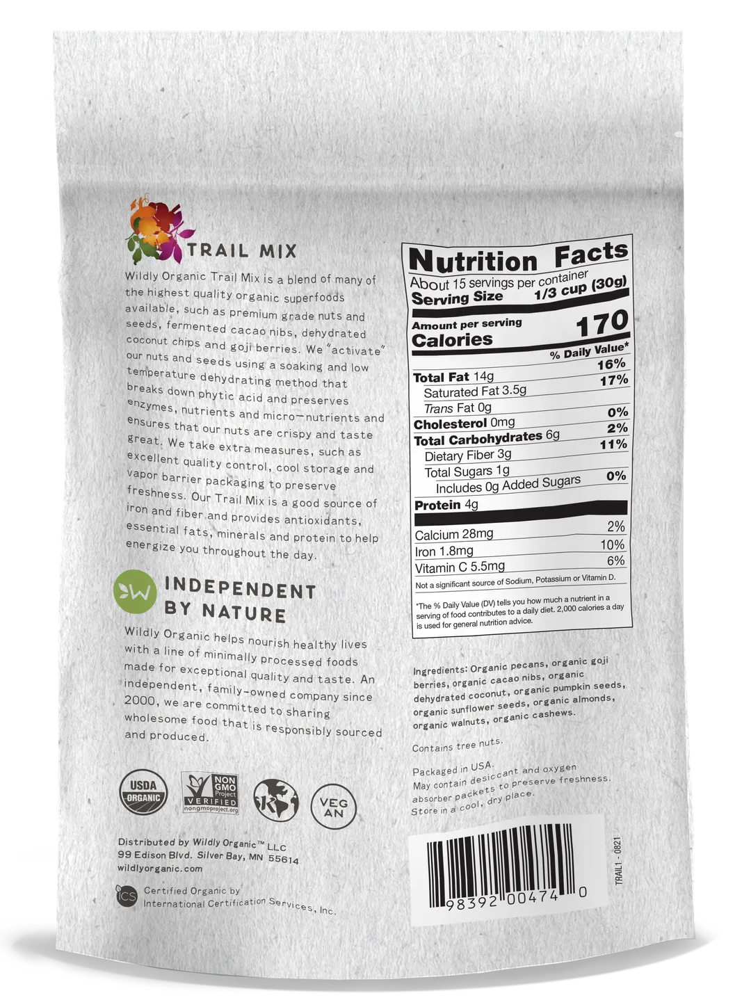 Organic Trail Mix | Super Food (16 oz)