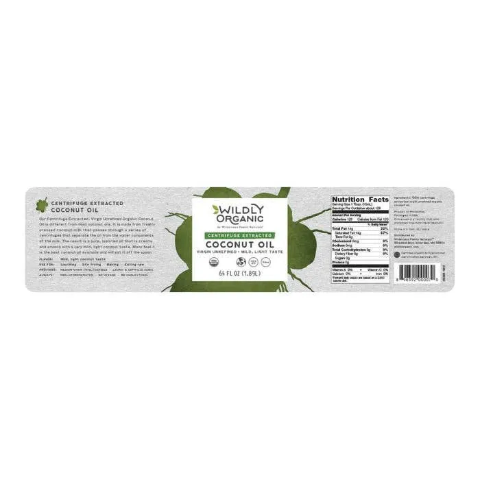 Virgin Unrefined Centrifuge Extracted Organic Coconut Oil (28 fl oz, Case of 6)