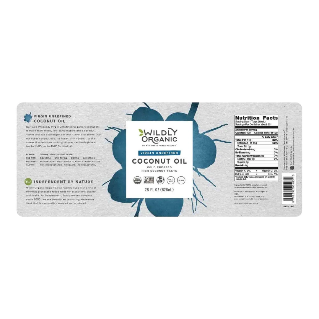 Virgin Unrefined Cold Pressed Organic Coconut Oil (28 fl oz)
