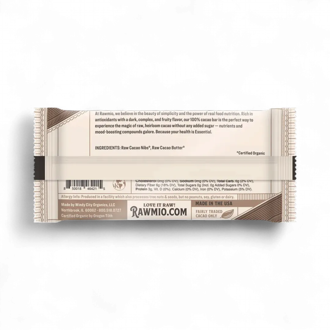 Essential Dark Chocolate Bar - 100% Cacao