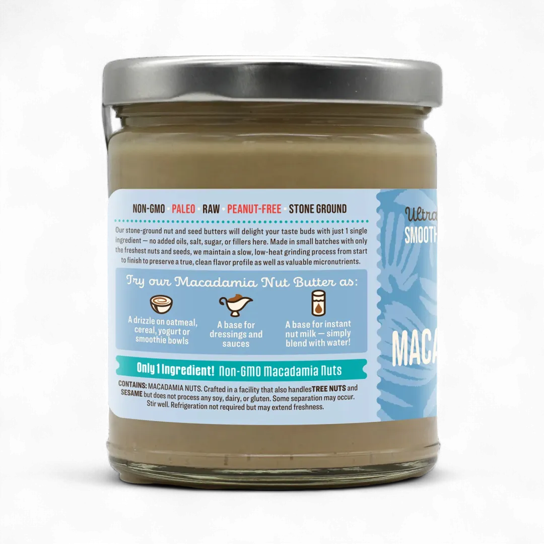 NON-GMO Macadamia Nut Butter