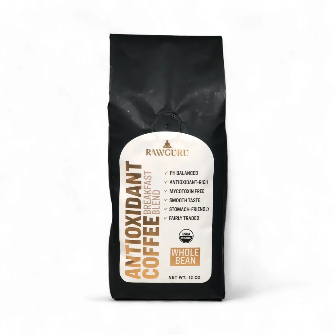 Organic Antioxidant Coffee Breakfast Blend | Whole Bean | 12oz
