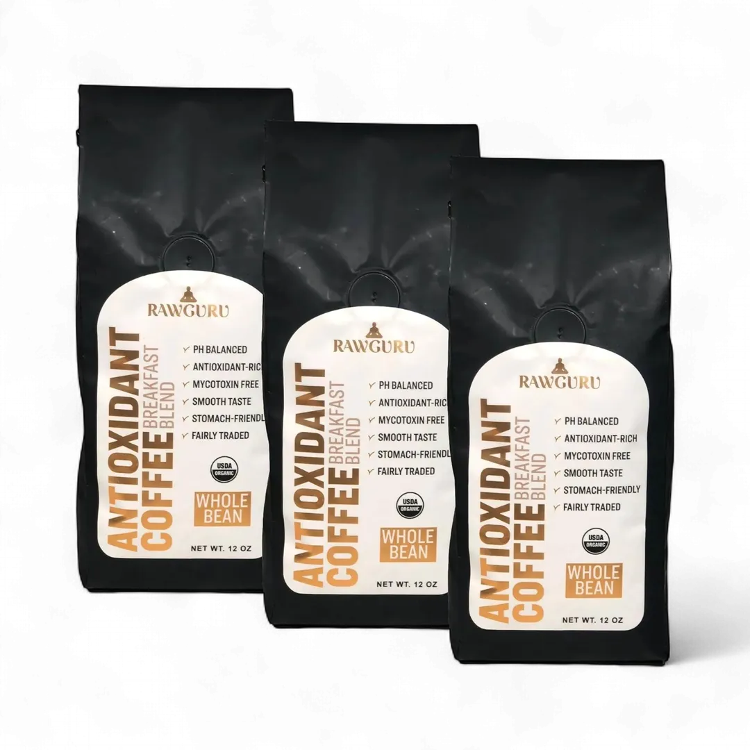 Organic Antioxidant Coffee Breakfast Blend | Whole Bean | 12oz